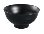 image of Yanco BP-3004 Black Pearl Melamine Rice Bowl, 7 oz, 4-1/2" Dia x 2-1/8" H, Matte - Dozen