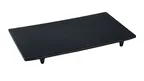 image of Yanco BP-5013 Black Pearl Melamine Plate, Asian Style, 13" x 7-1/2" x 1" Black - Dozen