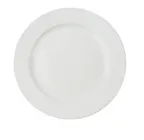 image of Yanco CA-109 9" Plate, 9" Dia x 3/4" H, Porcelain, White, Rolled Edge, Microwave/Dish Safe - Dozen