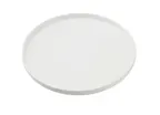 image of Yanco CA-212 Cambria 12" Round Dinner Plate, Porcelain White, Flat Edge Coupe Rim - Dozen