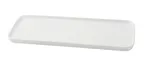 image of Yanco CA-515 Rectangular White Porcelain Plate 5" W x 15-7/8" D x 1" H Flat Edge Coupe Rim - Dozen