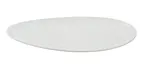 image of Yanco CA-516 Leaf Porcelain Plate 7.625"W x 16.5"D x 0.75"H White Edge Rim Microwave Safe - Dozen