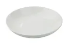 image of Yanco CA-608 - Cambria 8" White Porcelain Salad Bowl Aluminum Trim, 20 oz - Dozen