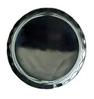 image of Yanco CAT-1020B Reusable Plastic Plate, 20" Round Melamine Dinnerware, Black, Dishwasher Safe