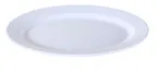 image of Yanco CAT-2016 Melamine Catering Plate, Oval White, 16" L x 12" W, Dishwasher Safe – 16-19" Size