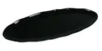 image of Yanco CAT-2030B Oval Plastic Serving Platter, 30" x 12" Black Melamine, Dishwasher Safe