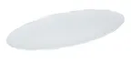 image of Yanco CAT-2030W - 30" x 12" Oval Plastic Serving Platter, White Melamine, Dishwasher Safe