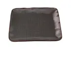 image of Yanco CB-508 Square Plate 8-1/4" x 8-1/4" x 3/4" China Curved Coupe Rim Weave MW/DW Safe - Dozen