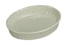 image of Yanco CB-6 - 6 Oz Oval Porcelain Ramekin, White, 6" L X 4" W X 1-1/4" H, Microwave Safe - Dozen