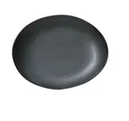 image of Yanco CH-213 Oval Porcelain Plate, Dark Green, 13" x 10-1/2" x 1-1/2" Dishwasher/Oven Safe - Dozen