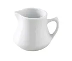 image of Yanco CM-4 Creamer Pitcher, 4-5 oz, 2-1/2" Dia x 3-1/4" H Porcelain White with Handle - Dozen
