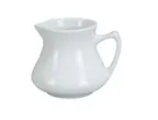 image of Yanco CM-6 Creamer Pitcher, 6-8 oz Porcelain, 3" Dia x 3-1/2" H, Handle, Dishwasher Safe - Dozen