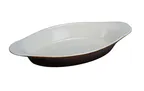 image of Yanco CO-15-B Rarebit, 15 oz Porcelain, White, 10-3/4"Lx5-1/2"Wx1-1/2"H, Dishwasher Safe - Dozen