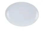 image of Yanco CO-208 - 8" x 5-1/2" Oval Melamine Platter, Extra Heavy Duty, White, Dishwasher Safe - Dozen