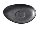 image of Yanco DB-002 Oval Saucer, 6" x 4-1/2", Porcelain Dark Bronze, Dishwasher & Microwave Safe - Dozen