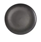 image of Yanco DB-107 Black Porcelain Plate 7" Dia x 3/4" H, Coupe Rim, Dishwasher Safe, Bronze - Dozen