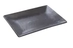 image of Yanco DB-410 - Diamond Black Rectangular Porcelain Plate, 10" x 7" x 1-1/8", Bronze - Dozen