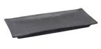 image of Yanco DB-413 - Black Porcelain Plate, 12" x 5-1/4" x 1-1/4", Dishwasher Safe - Dozen