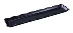 image of Yanco DC-6021B Serving Tray – 21" x 5-1/4" x 1" Rectangular Melamine, Black, Scalloped Edge