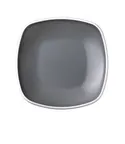 image of Yanco DI-106 Melamine Plate 6" L x 6" W x 1" H Grey/White Two‑Tone Dishwasher Safe - Dozen