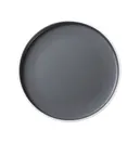 image of Yanco DI-312 - 12" Dia x 1-1/8" H Round Melamine Plate, Grey Inside White Outside Two‑Tone - Dozen