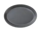 image of Yanco DI-411 - Oval Melamine Plate 11" X 1-1/4" Grey Inside White Outside Dishwasher Safe - Dozen