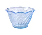 image of Yanco DS-005B 6‑Oz Round Flower‑Shaped Plastic Dessert Dish, Blue - Dozen