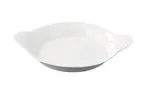 image of Yanco FH-14 - 13.75" Round White Porcelain Au Gratin Dish, Dishwasher/Oven/Microwave Safe