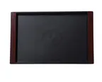 image of Yanco FT-08 Rectangular Serving Tray, 15" x 10", Black Melamine, Dishwasher Safe - Dozen