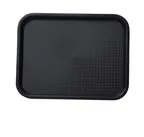 image of Yanco FT-14BL - Fast Food Tray, Rectangular 14" x 10", Black Melamine - Dozen