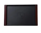 image of Yanco FT-48 Rectangular Serving Tray, 21" L x 16" W, Black Fiberglass, Dishwasher Safe, 1 Dozen