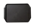 image of Yanco FT-803BR Fast Food Tray, Rectangular 17" x 12", Brown Melamine with Handle - Dozen