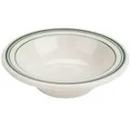 image of Yanco GB-10 - Green Band Grapefruit Bowl, 13 oz (6-3/8" Dia.), Ceramic, Dishwasher Safe - Dozen