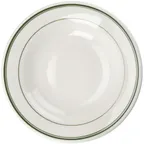 image of Yanco GB-125 - Green Band Ceramic Pasta Bowl, 12‑3/4" Dia 30 oz Round Microwave Safe White - Dozen