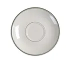 image of Yanco GB-36 Green Band Saucer, 4-1/2" Ceramic, Dishwasher Oven Microwave Safe, White - Dozen