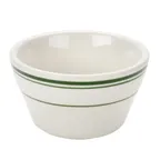 image of Yanco GB-4 Green Bouillon Cups, 7.25 oz (4" Dia.) Ceramic, Dishwasher Safe, Oven Safe - Dozen