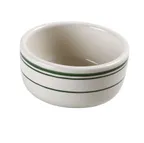image of Yanco GB-95 Green Jung Bowl, 4" Diameter, 9.5 Oz, Round Ceramic White - Dozen