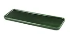 image of Yanco GG-513 Green Porcelain Plate, 13½"×4¾"×¾" Rectangular Rolled Edge, Dishwasher Safe - Dozen