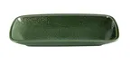 image of Yanco GG-514 Green Rect Porcelain Plate, 14.75" W x 7.5" D x 1.63" H, Rolled Edge Rim - Dozen