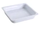 image of Yanco GN-313 2/3 GN Food Pan, 13-15/16" L x 12-4/5" W x 2-9/16" H, Melamine, White, Dishwasher Safe