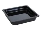 image of Yanco GN-313BK 2/3 GN Food Pan, 13-15/16"L X 12-4/5"W X 2-9/16"H, Black Melamine, Dishwasher Safe