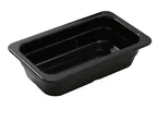 image of Yanco GN-512BK 1/3 GN Food Pan, 12-4/5"L x 6-15/96"W x 2-9/56"H, Black Melamine, Dishwasher Safe