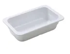 image of Yanco GN-610 1/4 GN Melamine Pan, White, 10-7/16" L x 6-3/8" W x 2-9/16" H, Dishwasher Safe