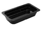image of Yanco GN-610BK - 1/4 GN Pan, 10-7/16" L x 6-3/8" W x 2-9/16" H, Melamine, Black, Dishwasher Safe