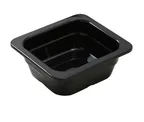 image of Yanco GN-706BK - 1/6 GN Food Pan, 6-15/16" L x 6-3/8" W x 2-9/16" H, Melamine Black, Dishwasher Safe