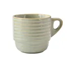 image of Yanco GO-001 Stackable Porcelain Cup, 3-1/8" Dia. x 2-7/8" H, 6 Oz, Earthy Tone Golden Rim - Dozen