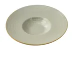image of Yanco GO-712 Dessert Plate, Round, 12" Dia x 2" H, 12 oz Porcelain, Curved Edge, Wide Rim - Dozen