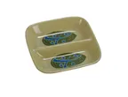 image of Yanco JP-0001 Japanese Divided Sauce Dish, 2 oz (¼ qt) 3‑1/2" Melamine, Dishwasher Safe - Dozen