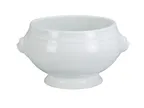 image of Yanco LB-232 Soup Tureen, 32 Oz White Porcelain, 8" L x 7" W x 4-1/2" H, Dishwasher Safe - Dozen