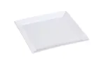 image of Yanco LK-107 Square China Plate, 7¼" x 7¼", Bone White, Dishwasher, Oven & Microwave Safe - Dozen